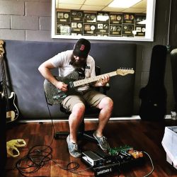 Eddie Collins tracking some lush ambient guitar parts