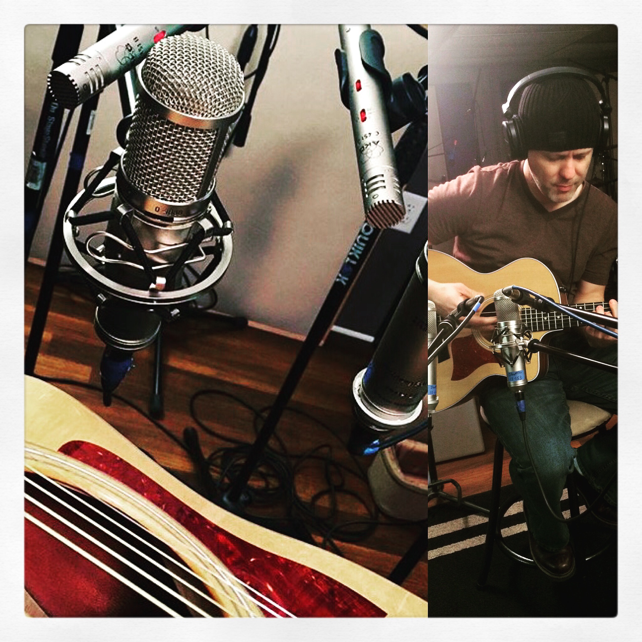 Ryan Carter tracking acoustic guitar