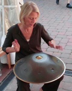 Shelba Purtle recording Hang Drum